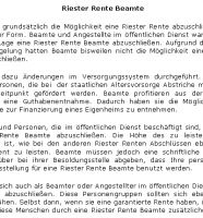 Riester Rente Beamte - 215 W�rter