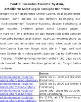 Funktionierendes Roulette-System, detaillierte Anleitung in weni