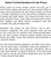 Modern Combat Sandstorm f�r das iPhone - 251 W�rter