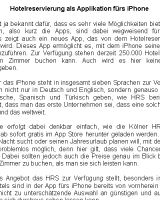 Hotelreservierung als Applikation f�rs iPhone - 262 W�rter