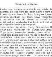 Sicherheit im Garten - 267 W�rter