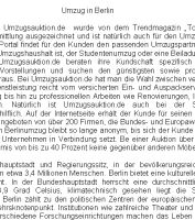 Umzug in Berlin - 303 W�rter