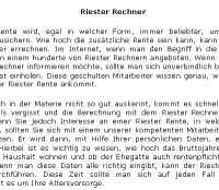 Riester Rechner - 205 W�rter