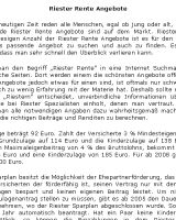 Riester Rente Angebote - 340 W�rter