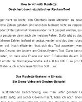 How to win with Roulette: Gesichert durch statistisches Rechen-T