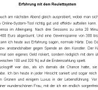 Erfahrung mit dem Roulettsystem - 169 W�rter