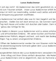 Luxus Badezimmer - 310 W�rter