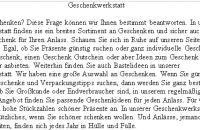 Geschenkwerstatt (Kosmetikshop) - 157 W�rter
