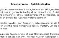 Backgammon -  245 W�rter