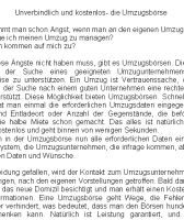 Unverbindlich und kostenlos- die Umzugsb�rse - 329 W�rter
