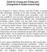 Damit Ihr Umzug zum Erfolg wird: Umzugsliste & Kostenvoranschlag
