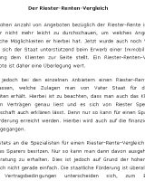 Der Riester-Renten-Vergleich - 217 W�rter